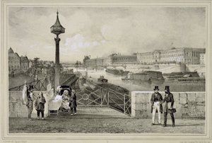 Le Louvre, graverad av Auguste Bry
